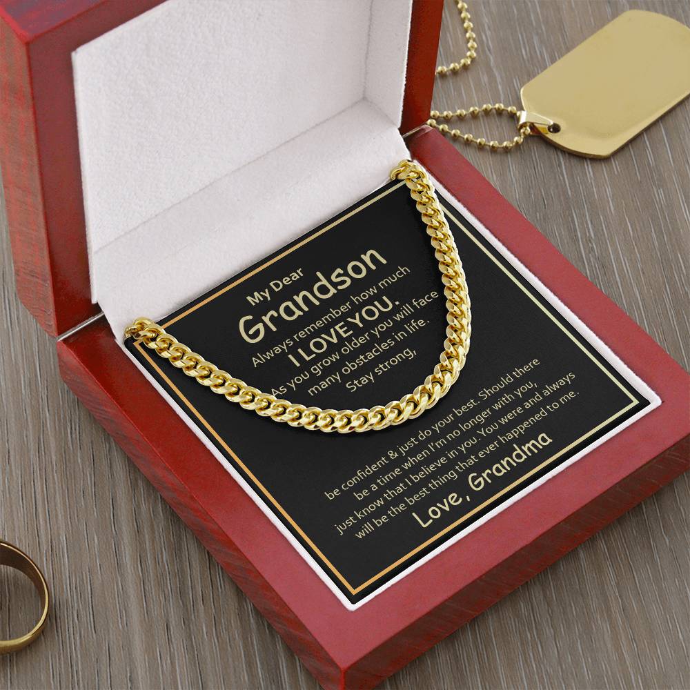 Gift For Grandson - Cuban Link Chain Necklace - Trending Now