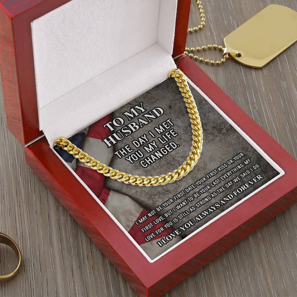 Husband Fathers Day Gift Silver Cuban Link Chain For Men Husband Birthday Gift Anniversary Gift For Husband From Wife