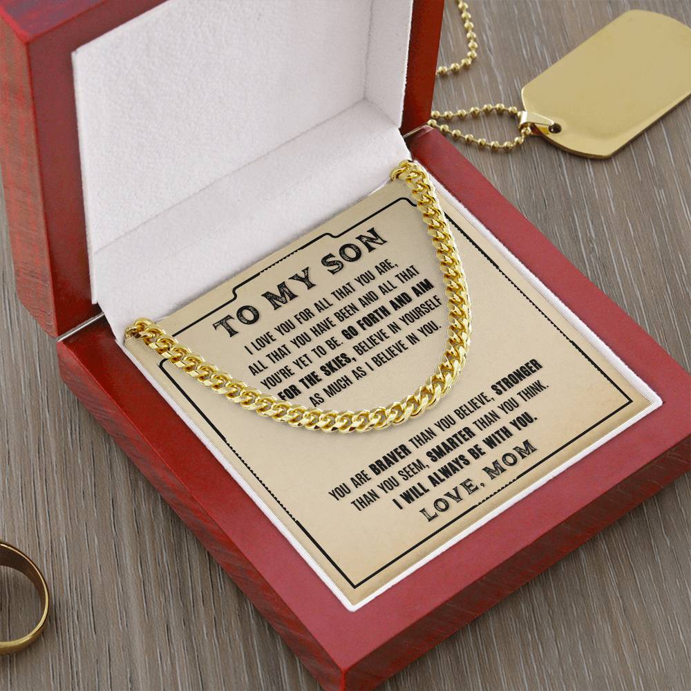 To My Son - Cuban Link Chain Necklace