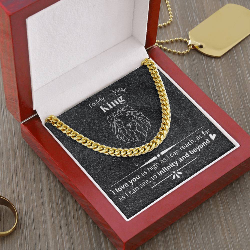 Necklace Gift For Husband Boyfriend Happy New Year Gift Cuban Link Chain