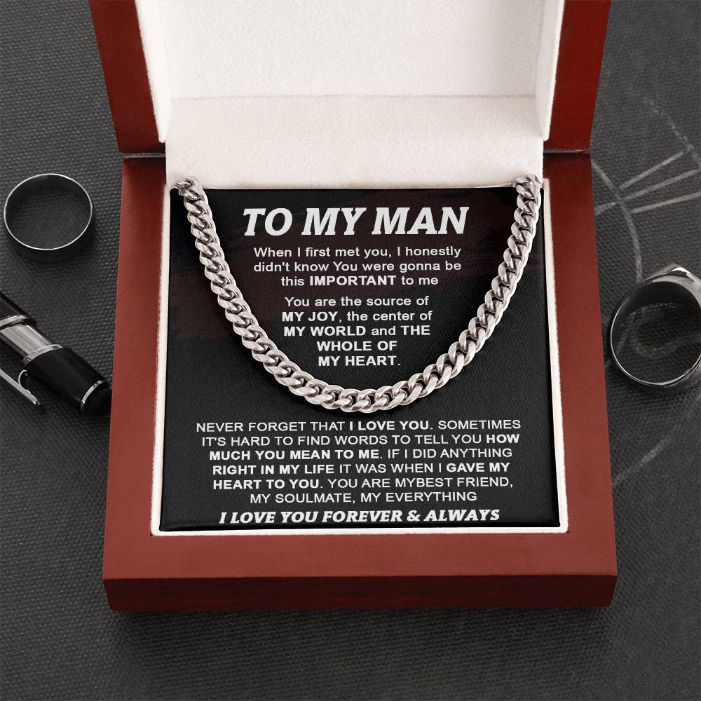 Gift For Your Man - Soulmate - Cuban Cuban Link Chain