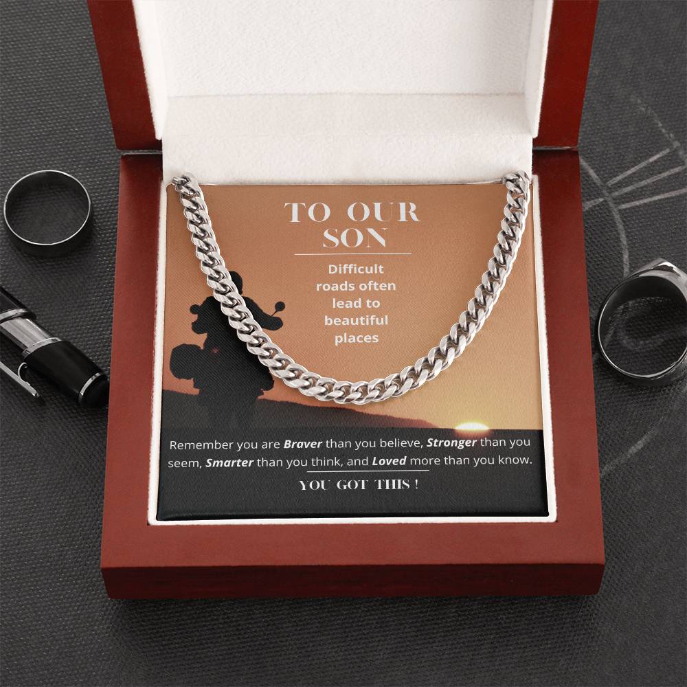 Son Gift Parents Cuban Link Chain Gift To Son Birthday Gift Father Son Gift Gift To Son From Mom Son Gift Ideas Specia