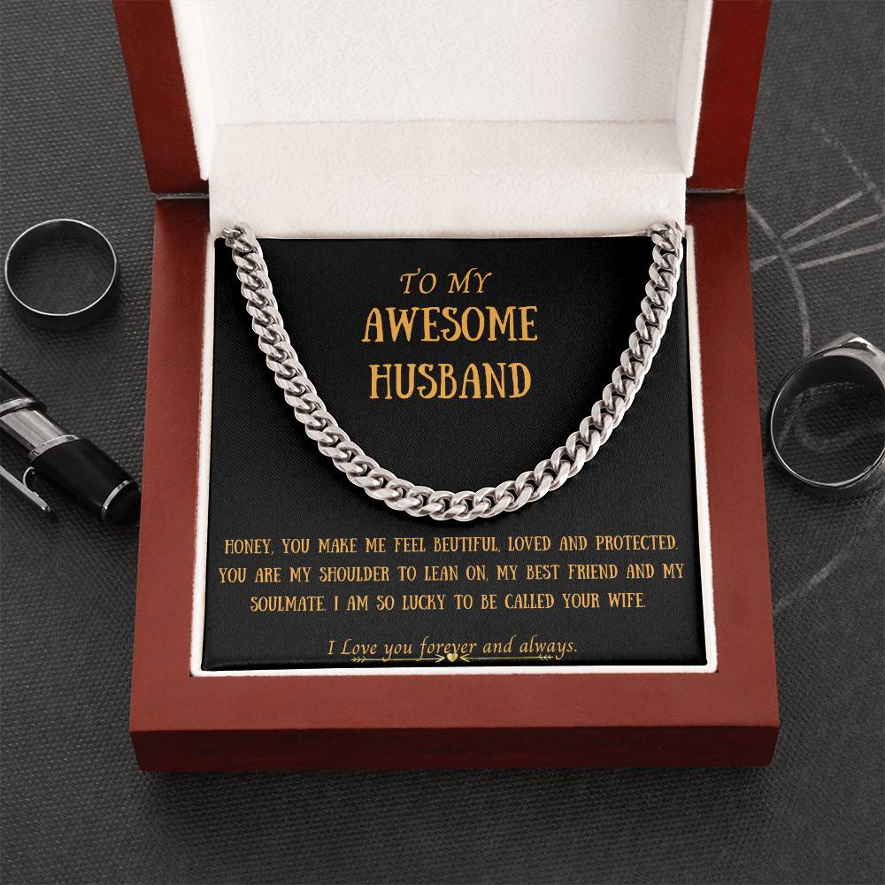 Awesome Husband Cuban Chain Necklace For Him Cuban Link Chain