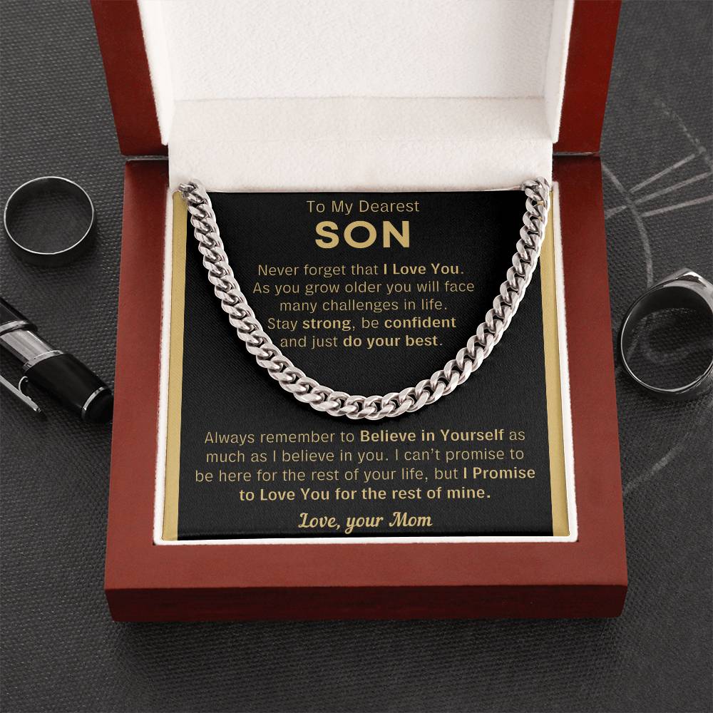 To My Son Just Do Your Best - Cuban Link Chain - Clm8