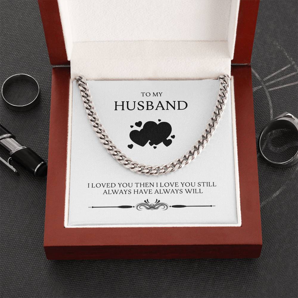 I Love You Then Cuban Link Chain Necklace