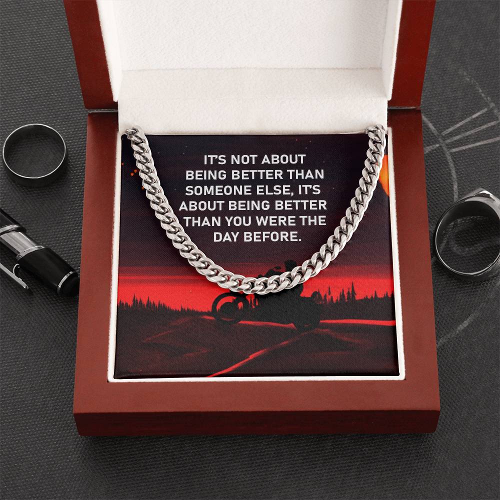 Gift For Bike - Cuban Link Chain Necklace - Trending Now