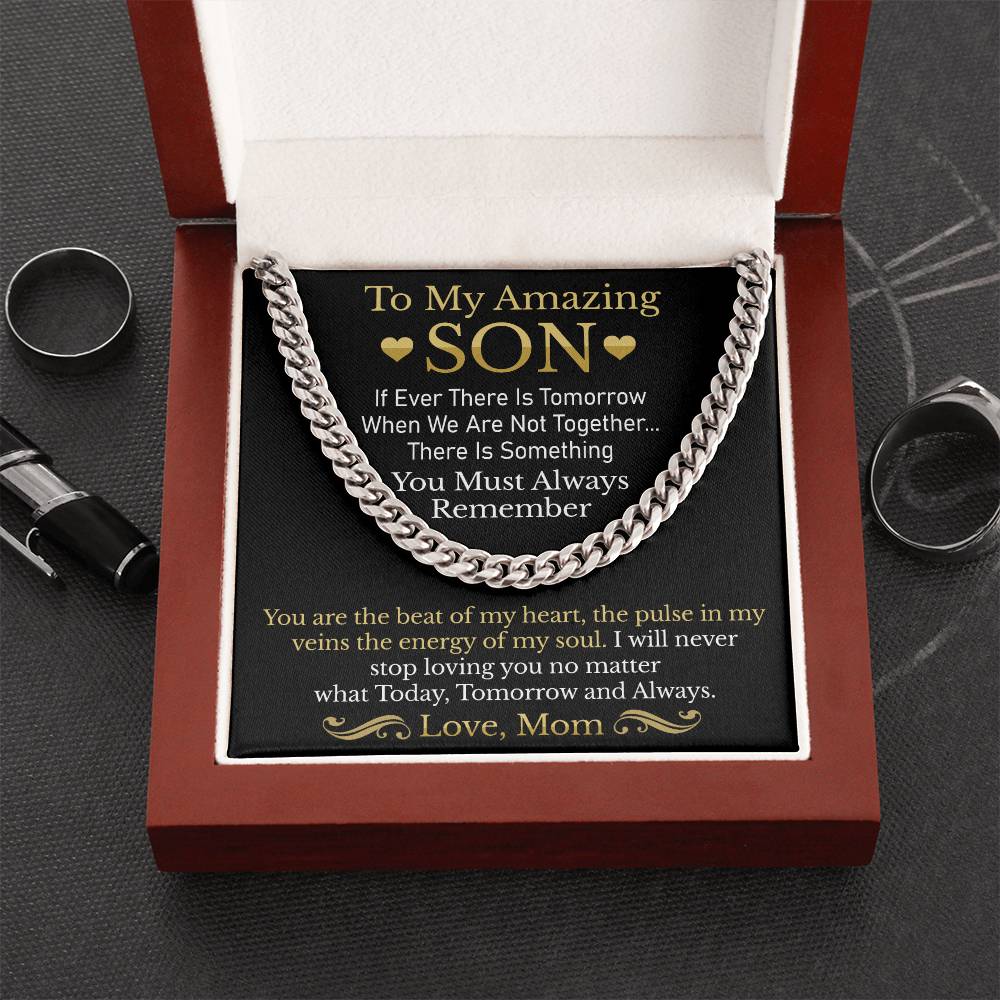 To My Amazing Son - Cuban Link Chain Necklace