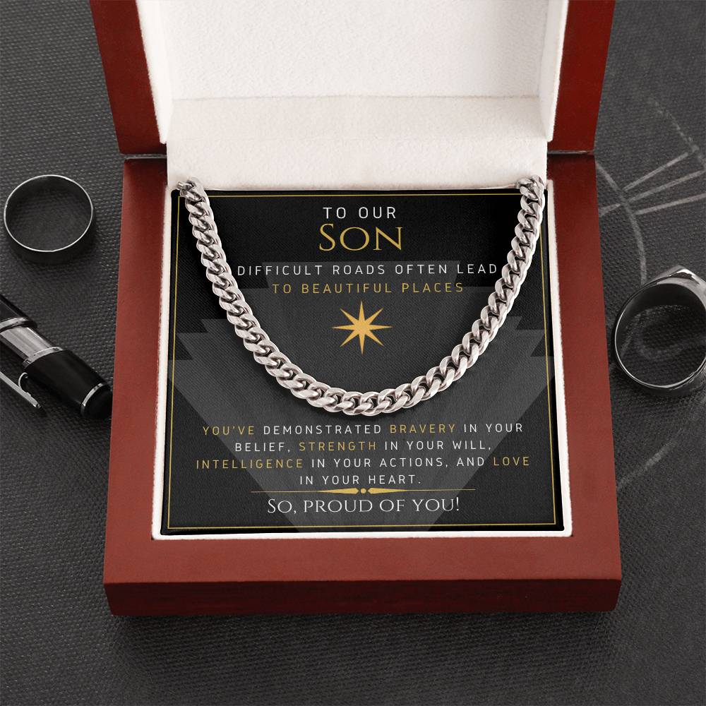 Gift For Son From Mom Cuban Link Chain Gold Link Chain Father Son Gift Son Christmas Gift Birthday Son Gift Son Gift P