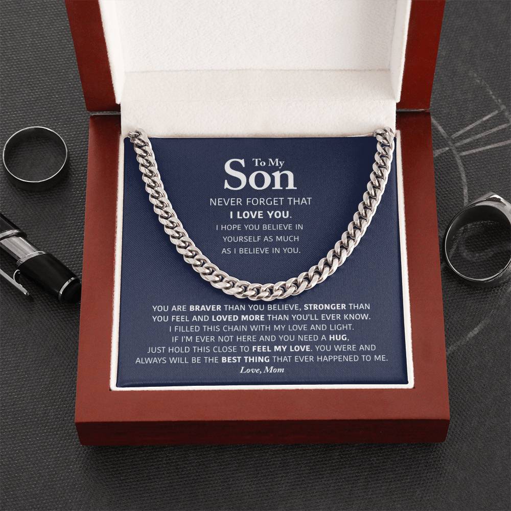 My Son - Braver Than You Believe - Cuban Link Chain