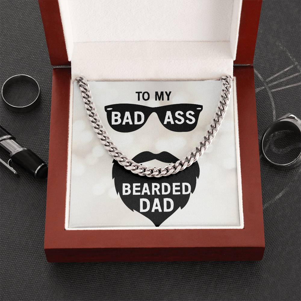 Bad Ass Dad Cuban Link Chain Necklace