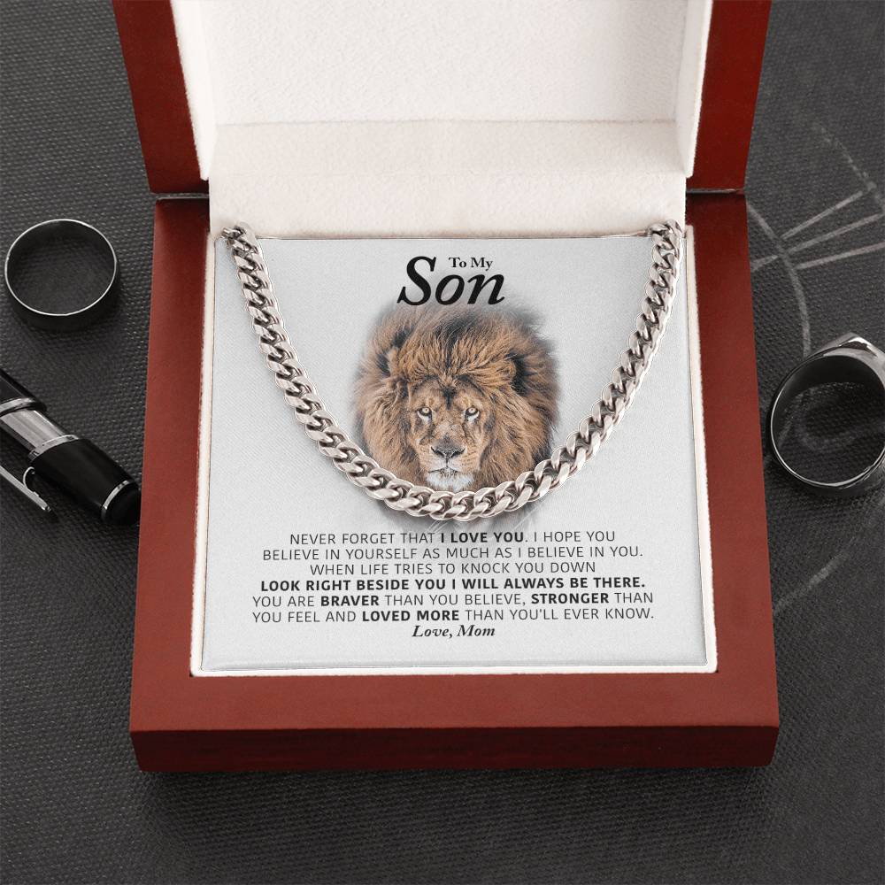 To My Son - I Will Always Be There - Cuban Link Chain Necklace