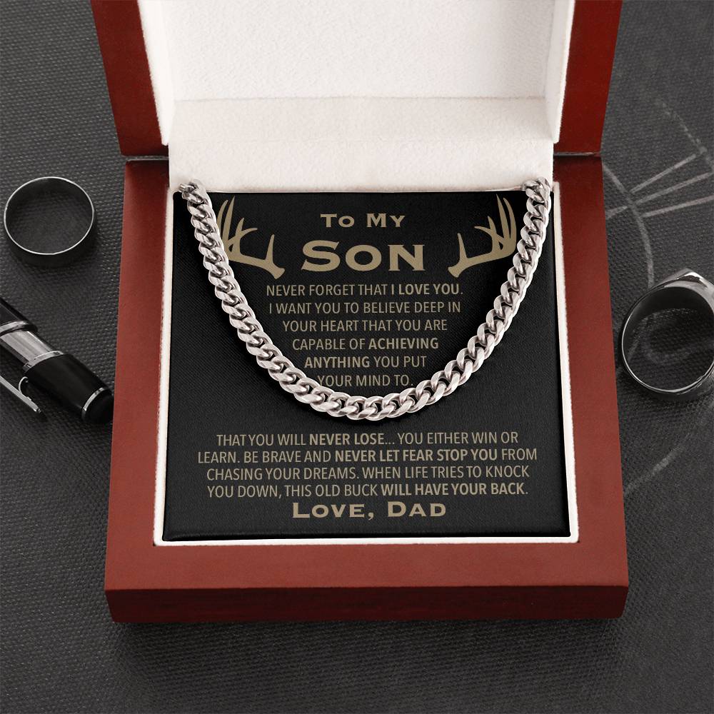 Son Got Your Back Link Chain Necklace Cuban Link Chain