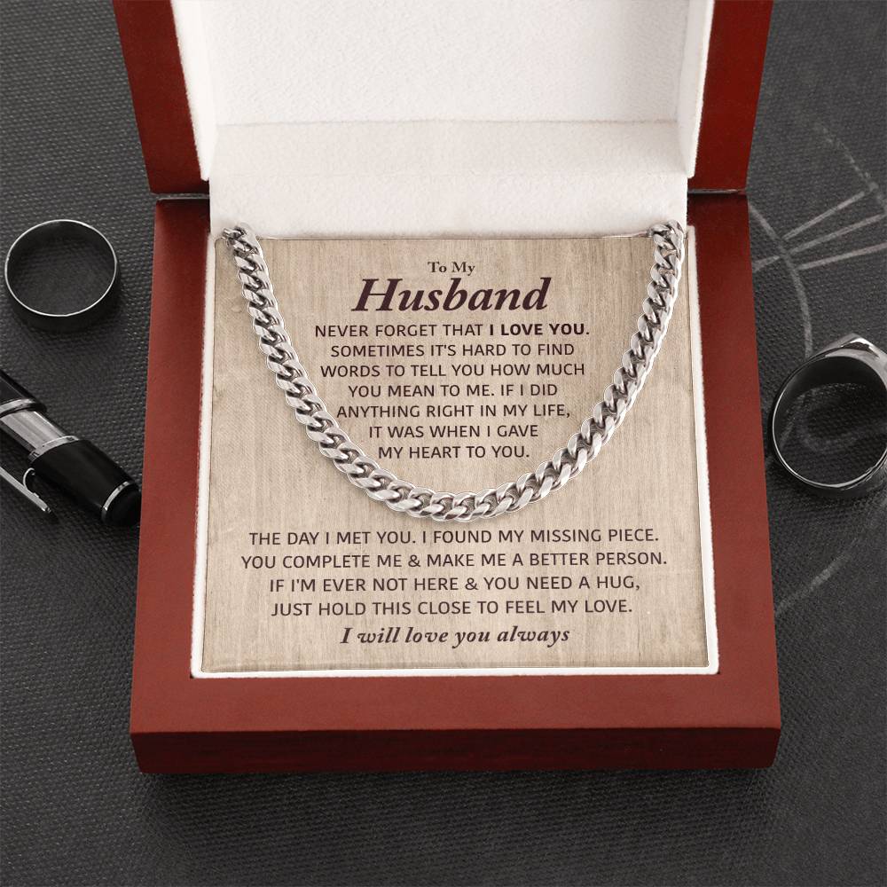 Perfect Gift For Husband Cuban Link Chain