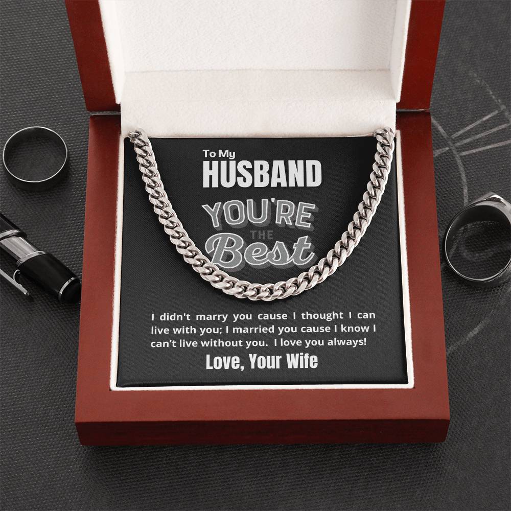 To My Husband - Domain Error Cuban Link Chain
