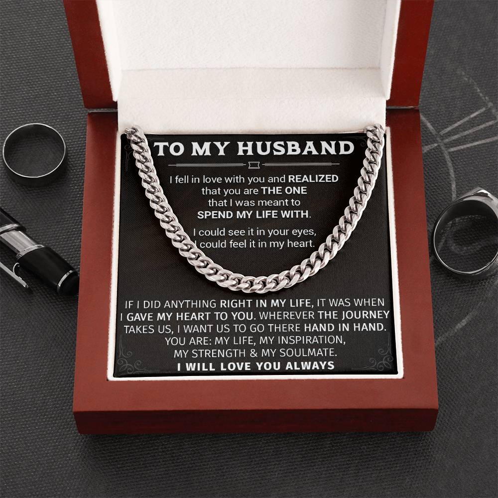 Gift For Husband - Hand In Hand - Cuban Link Cuban Link Chain