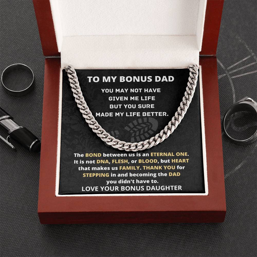 Cuban Link Chain Gift For Bonus Dad