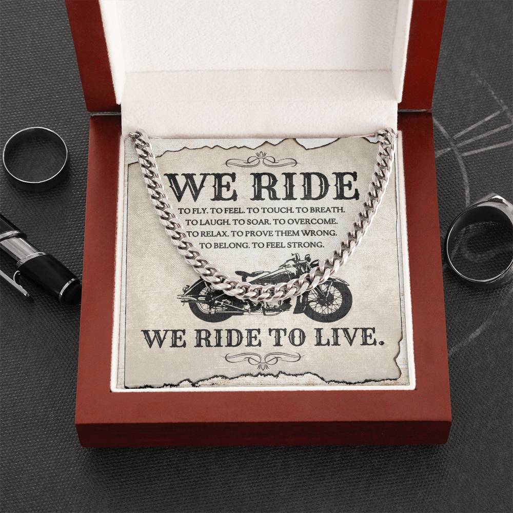 Cuban Chain Link Necklace For Men Biker Gifts Motorcycle Rider Gift Necklace Motorcycle Club Reunion Gifts Cuban Link Chain