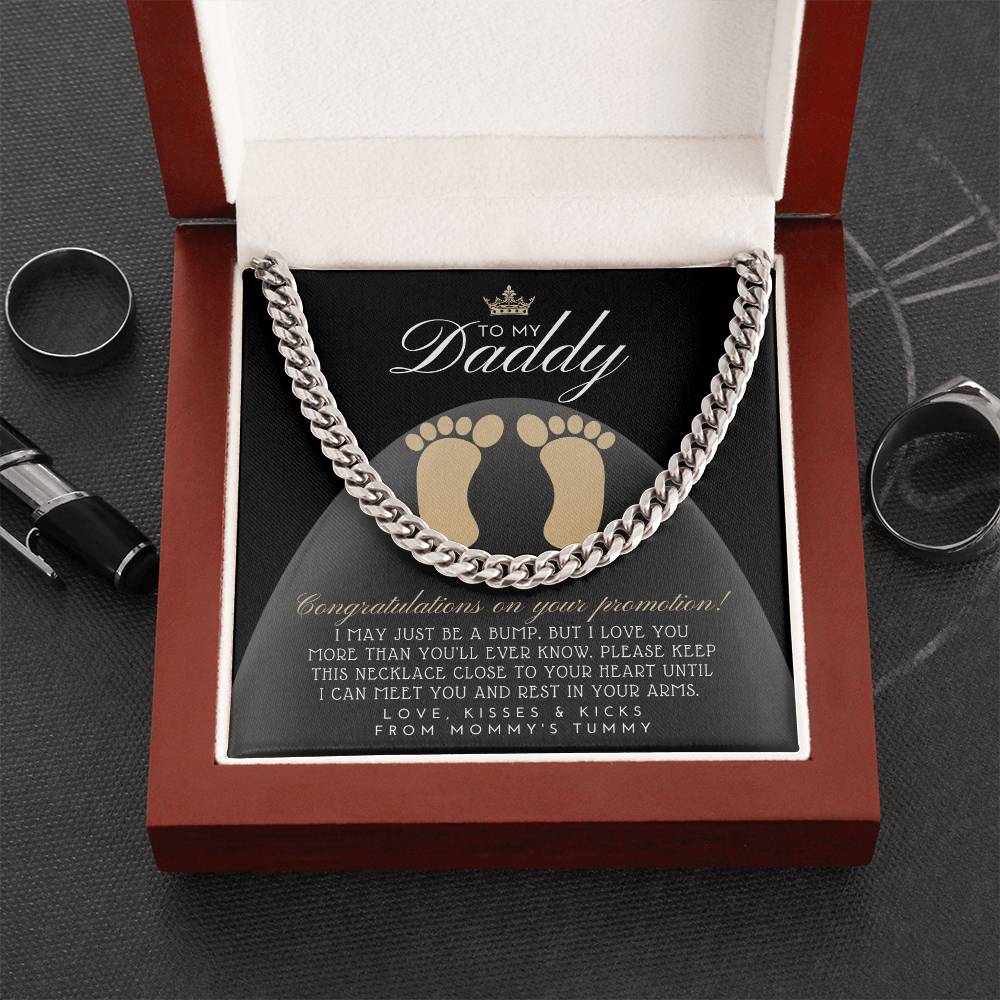 New Dad Promotion Celebration Gift Congratulations On Your Promotion New Daddy Gift From Bump Daddy To Be Promotion Gi Cuban Link Chain