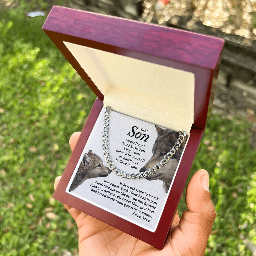 My Son - I Will Always Be There - Cuban Link Chain