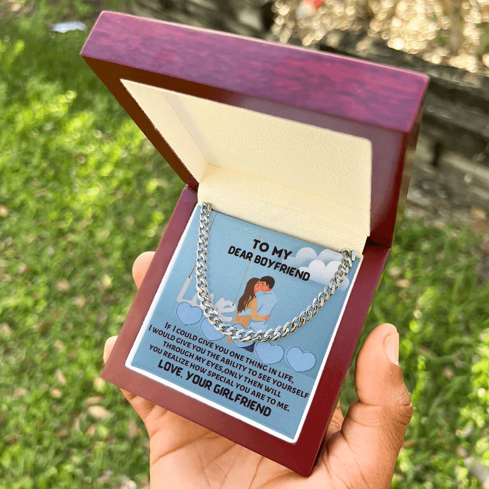 To My Dear Boyfriend Cuban Link Chain