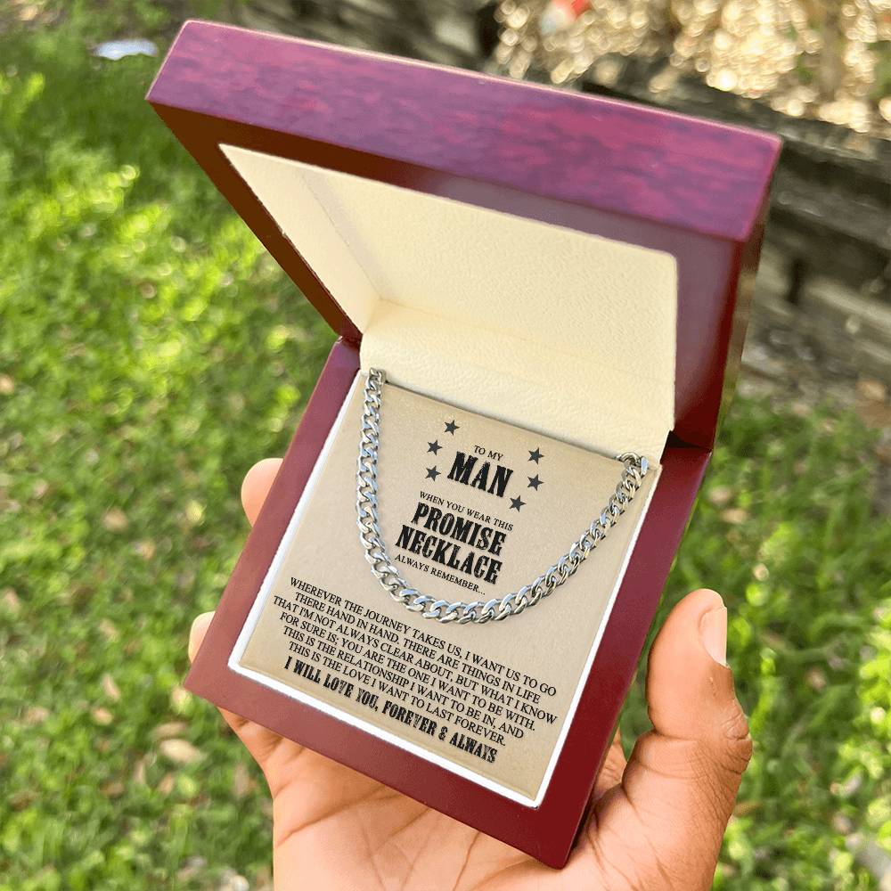 Promise Necklace Cuban Link Chain