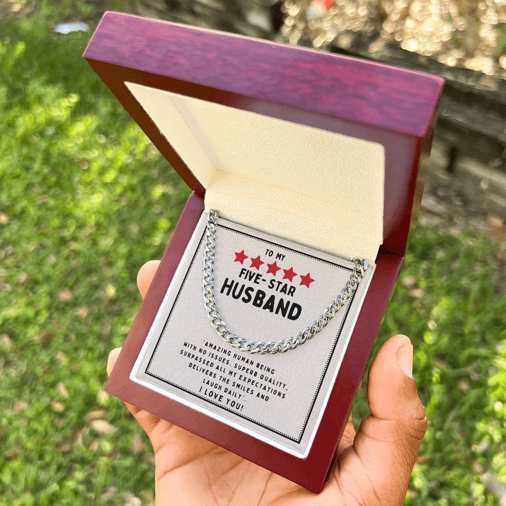 To My Five-Star Husband - Cuban Chain Necklace Cuban Link Chain