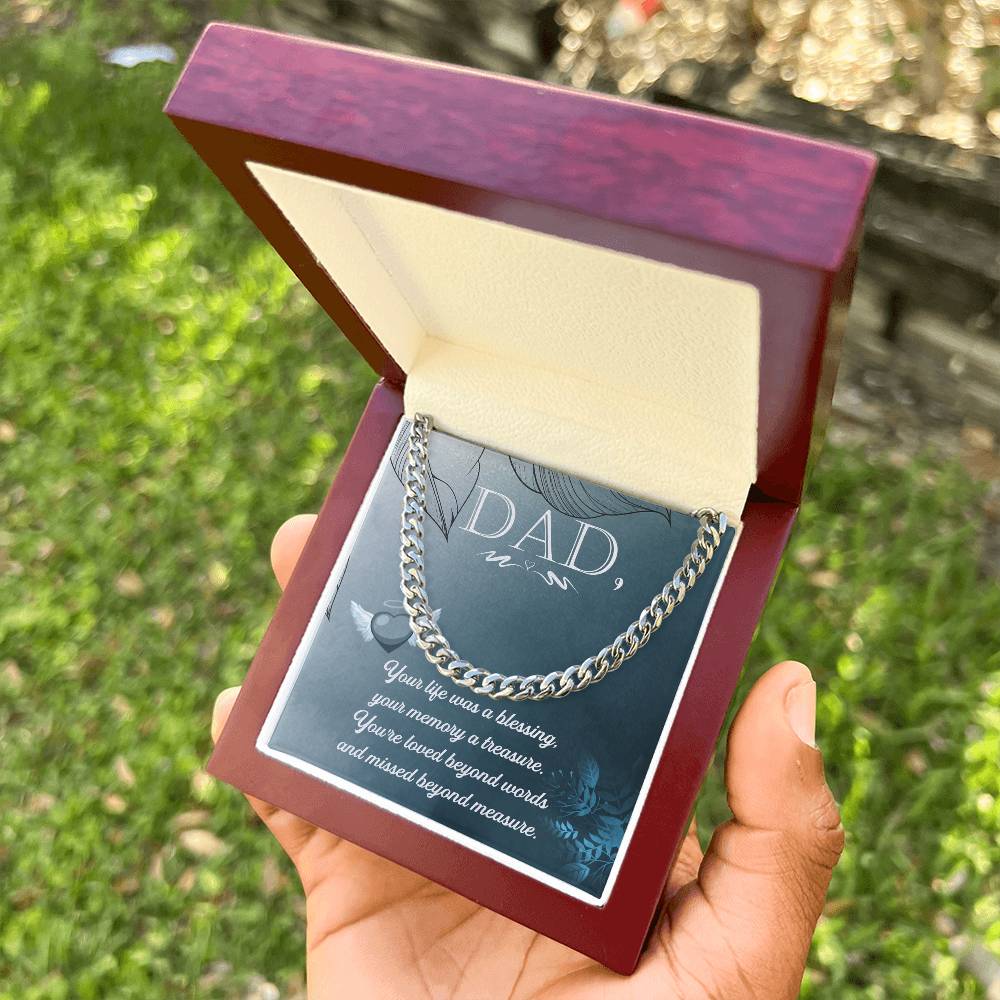 Love Dad Cuban Link Chain