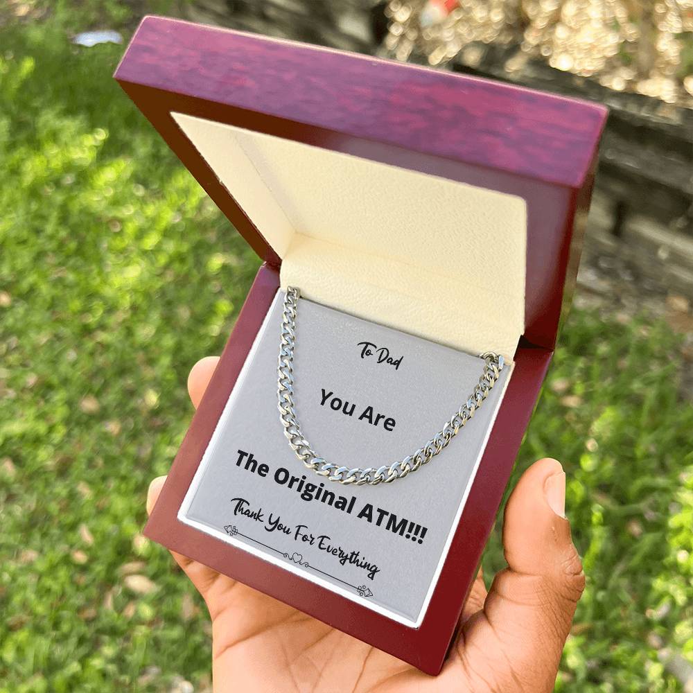 The Original Atm Cuban Chain Necklace Gift For Men Birthday Fathers Day Christmas Present Cuban Link Chain