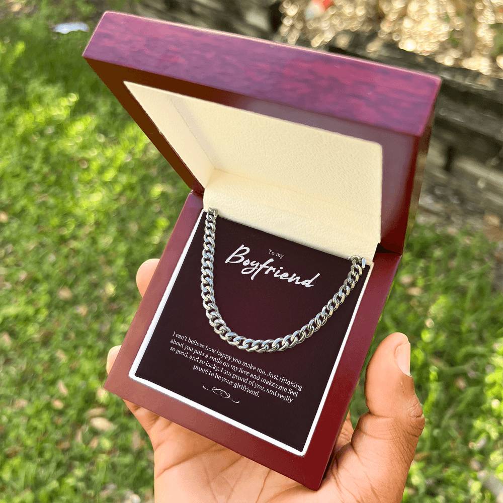 Beautiful Boyfriend Necklace Gift Cuban Link Chain