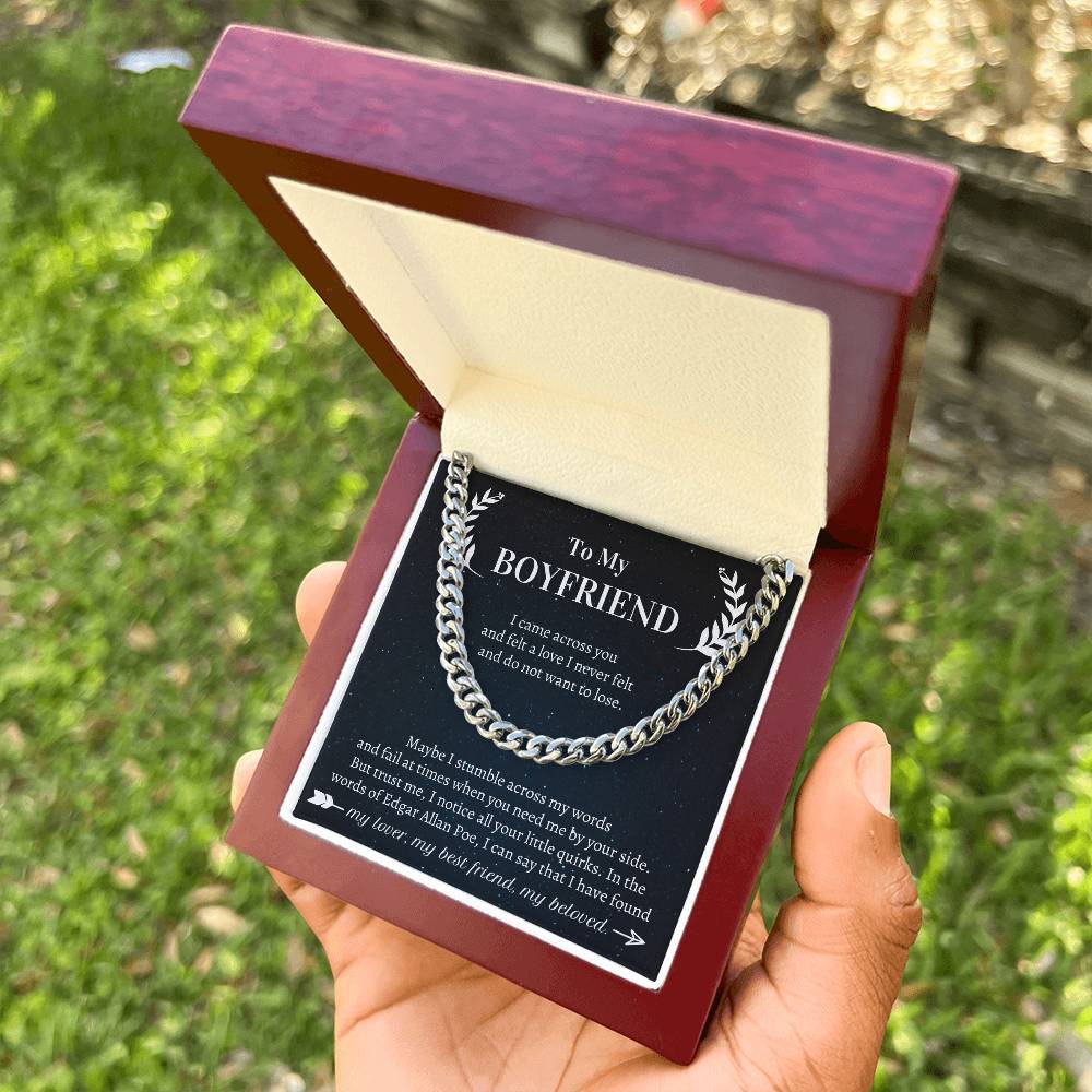 Valentine's Gift Boyfriend - I Came Across You And Felt A Love I Never Felt And Do Not Want To Lose Cuban Link Chain