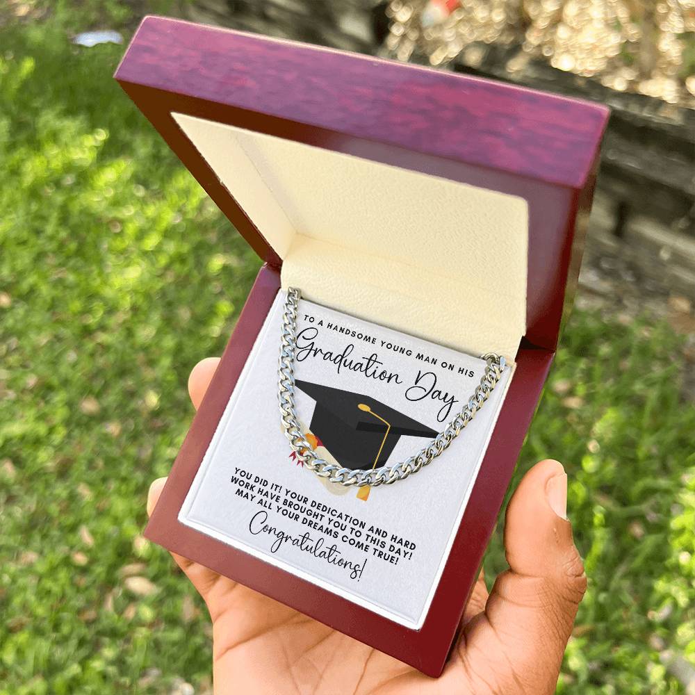 Graduation Gift Necklace Graduation Gift For Him College Graduation High School Senior Graduation Class Of 2022 Cuban Link Chain