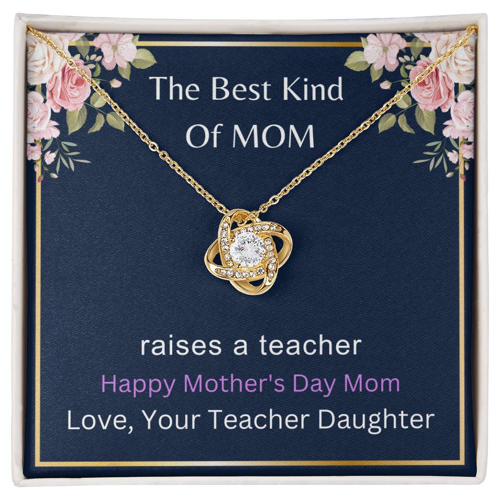 Teacher Mother's Day Mom Gifts - Love Knot Necklace