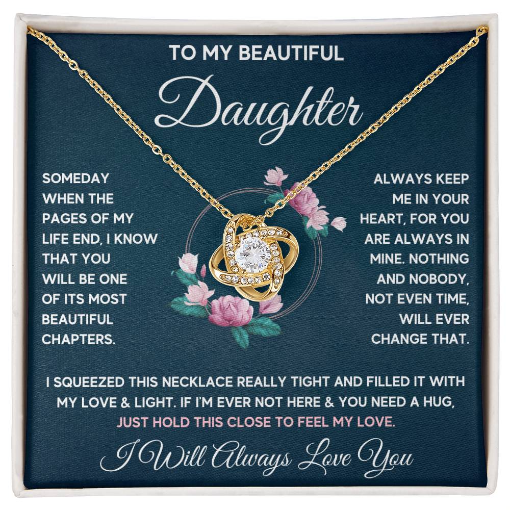 Gift For Daughter - Always Keep Me In Your Heart - Love Knot Necklace