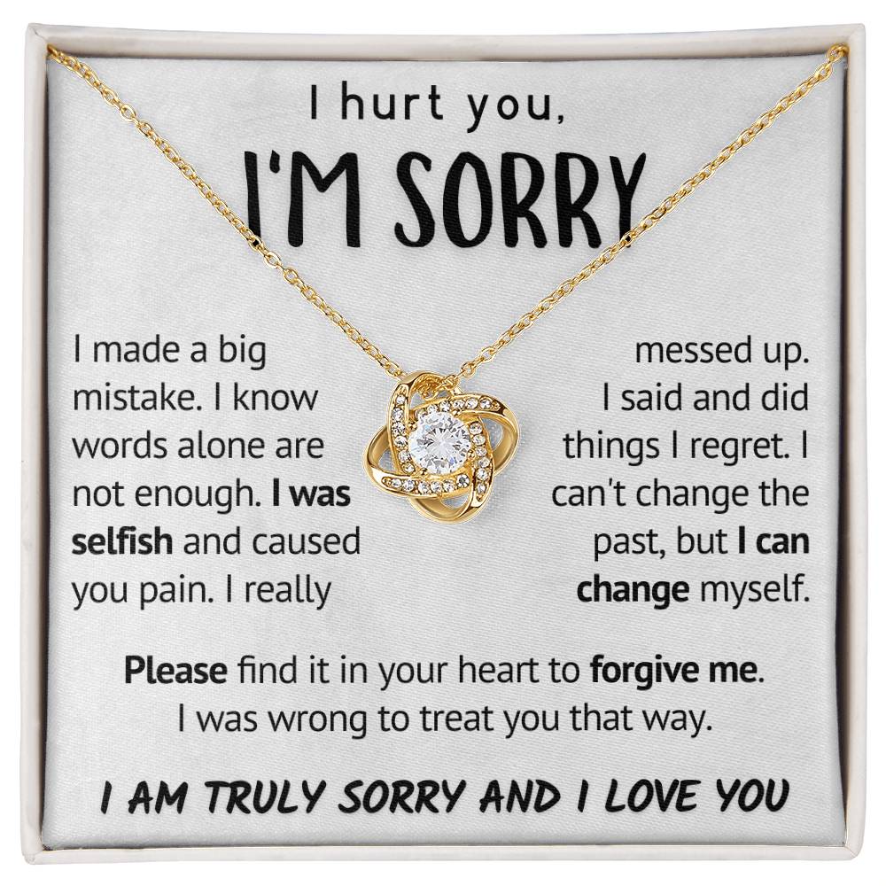 I'm Sorry Necklace - I Really Messed Up Love Knot Necklace