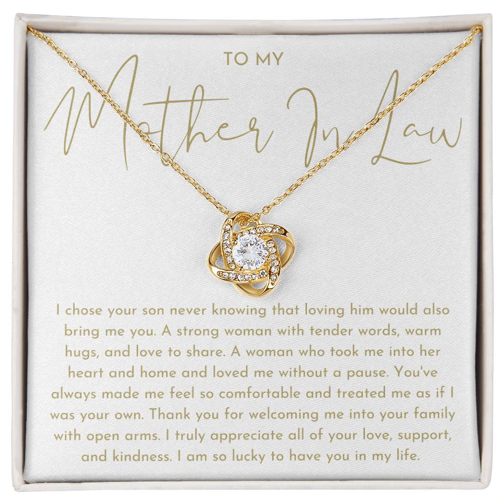 Mother In Law Wedding Gift - Love Knot Necklace Love Knot Necklace