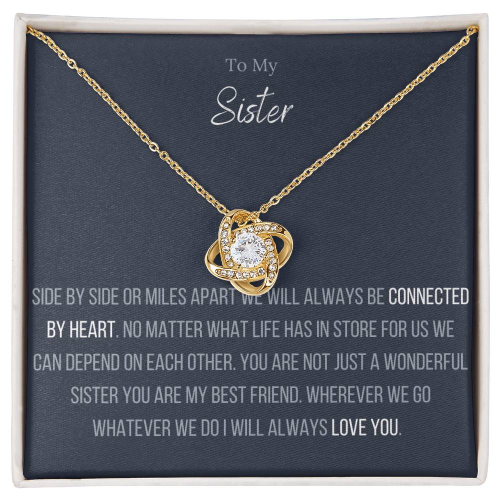 To My Sister - The Infinity Love Knot Necklace Love Knot Necklace