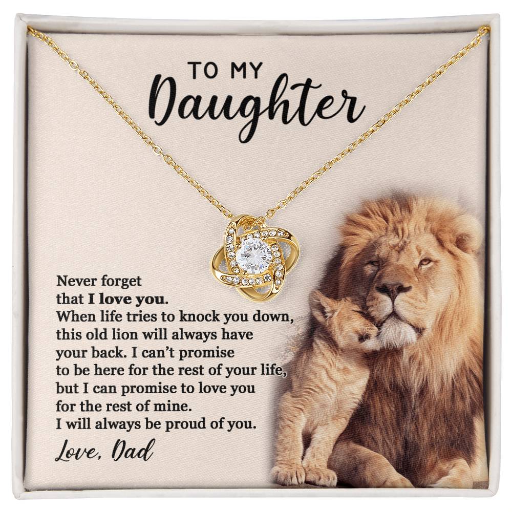 To My Daughter - Always proud of you - Love Knot Necklace
