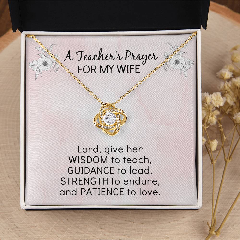Mothers Day Gift For Wife Teacher Gifts Push Gift Ideas Wife Gift From Husband Wife Birthday Gift Ideas Wife Mother'S Day Necklaces Love Knot Necklace