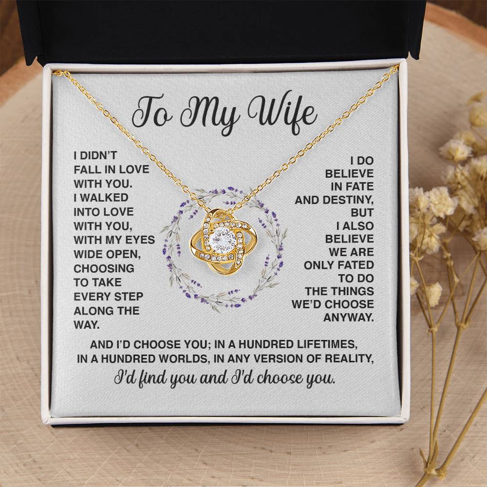 Delivery By Mother's Day Wf031 Gift Fo Love Knot Necklace