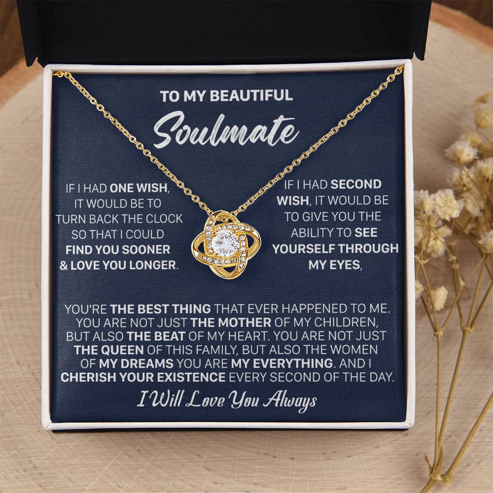 Gift For Your Soulmate - 2 Wish The Mother Love Knot Necklace Love Knot Necklace