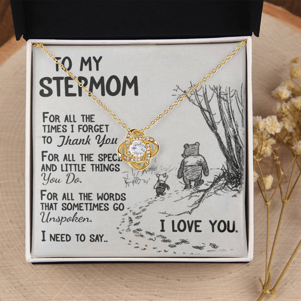 Meaningful Stepmom Bracelet Bonus Mom Bracelet Stepmom Birthday Gift Love Knot Necklace