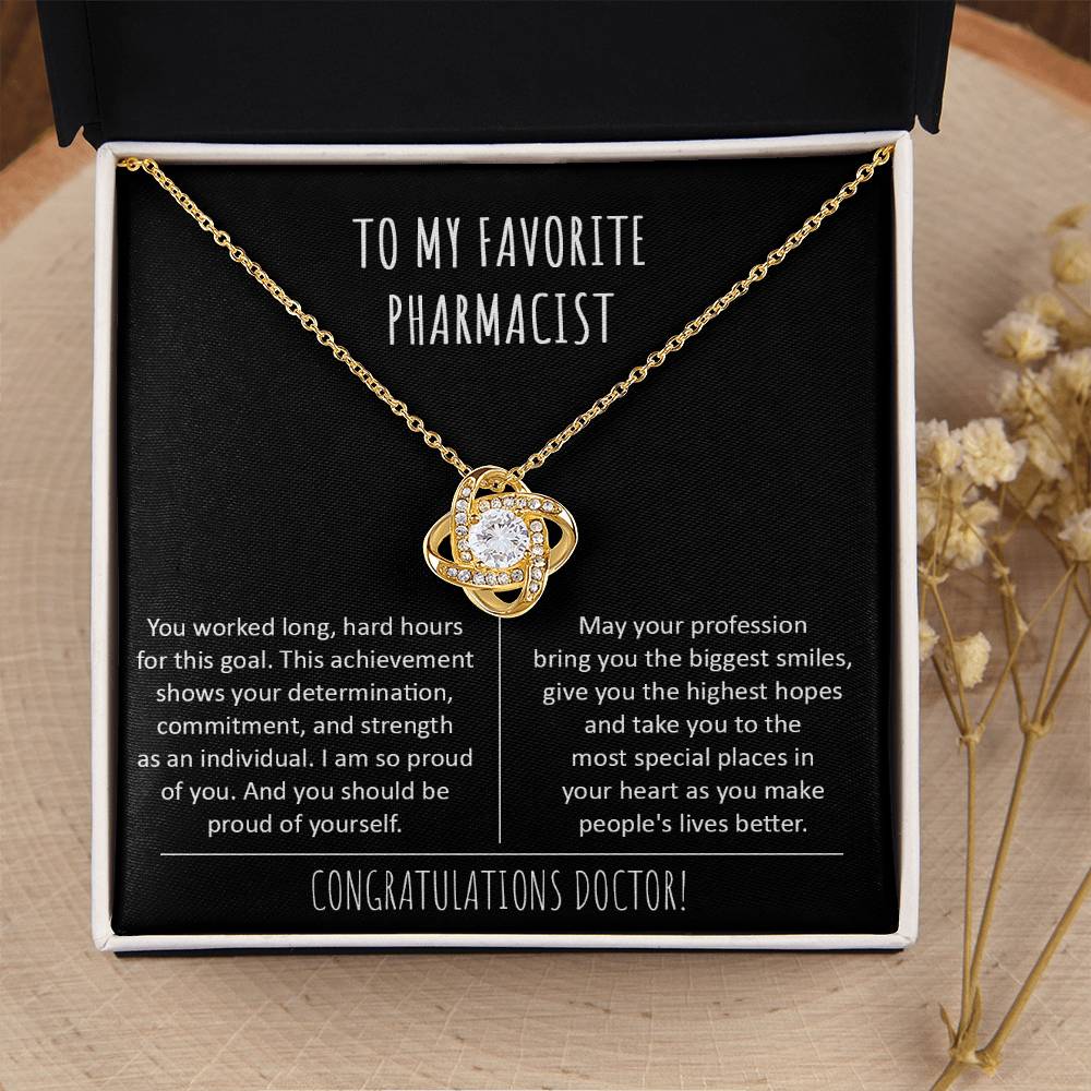 Pharmacist Graduation Gift Doctor Of Pharmacy Gift Pharmacist Doctorate Gift New Phar Love Knot Necklace