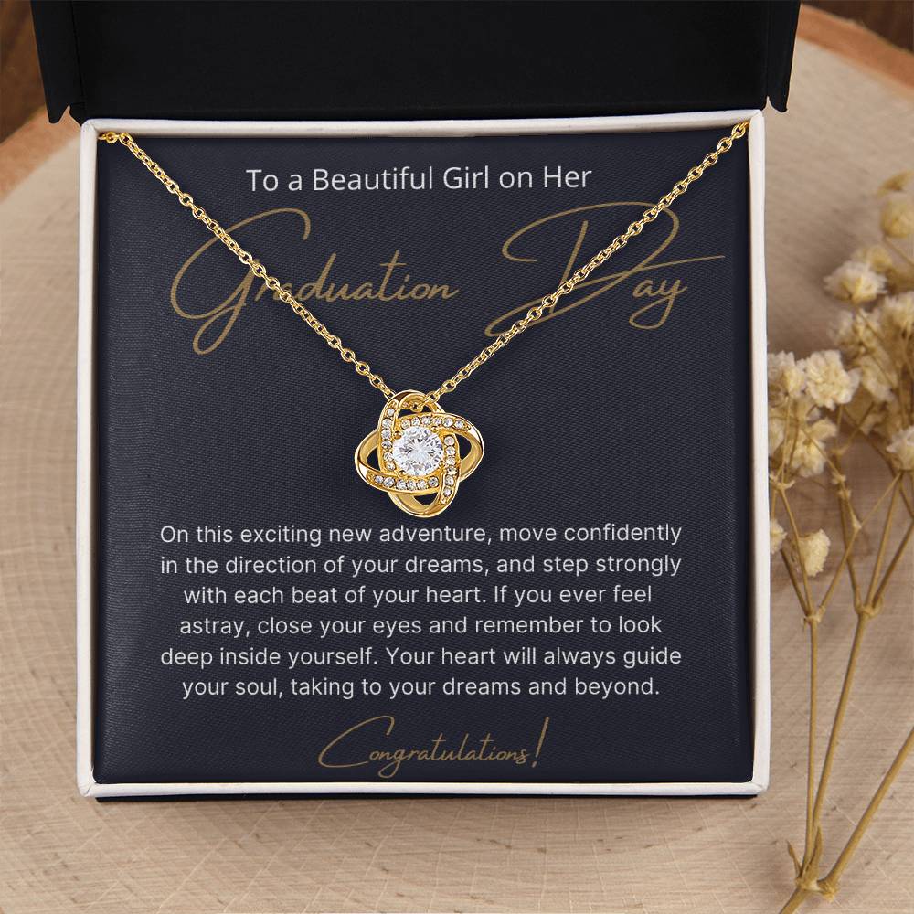Gift For Girls On Graduation Love Knot Necklace