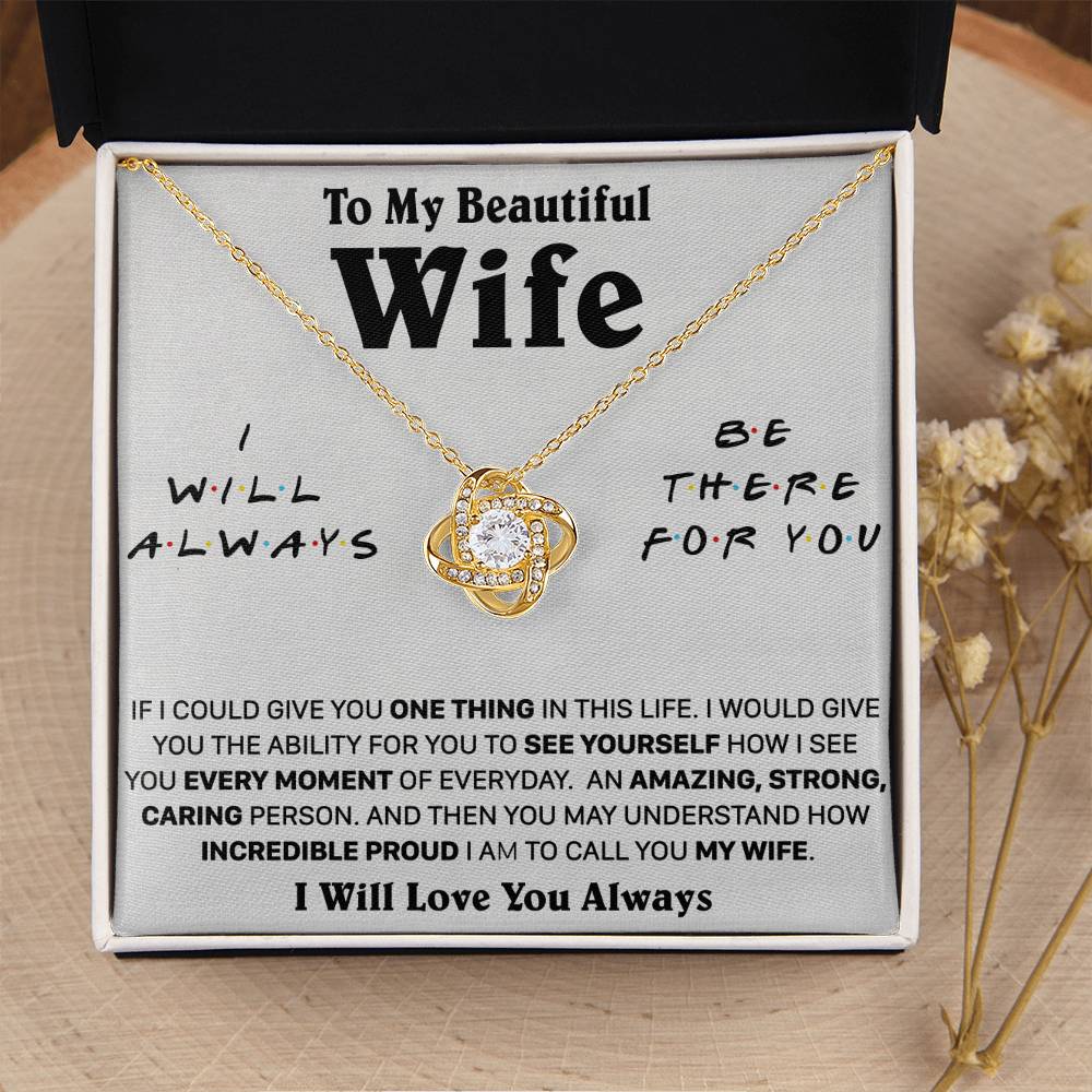 Gift For Wife Be There See You Everyday Love Knot Necklace Love Knot Necklace