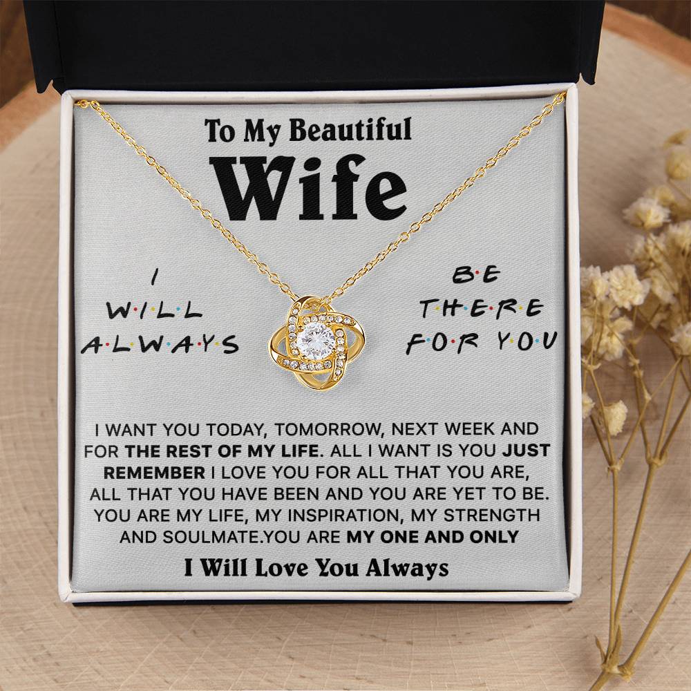 Gift For Wife Lux Be There The Rest Love Knot Necklace Love Knot Necklace