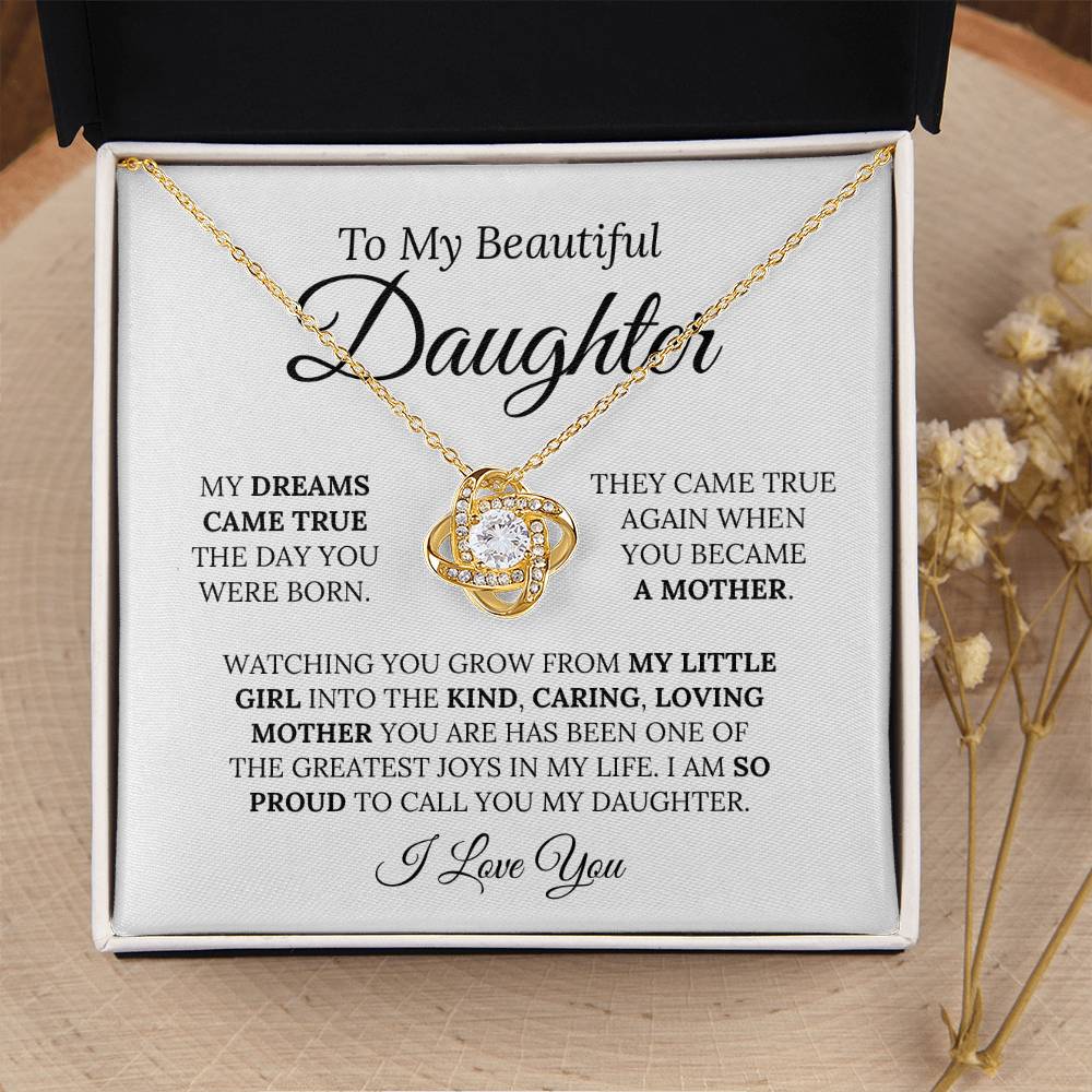 Heartfelt Mother's Day Gift For Daughter v6 Love Knot Necklace