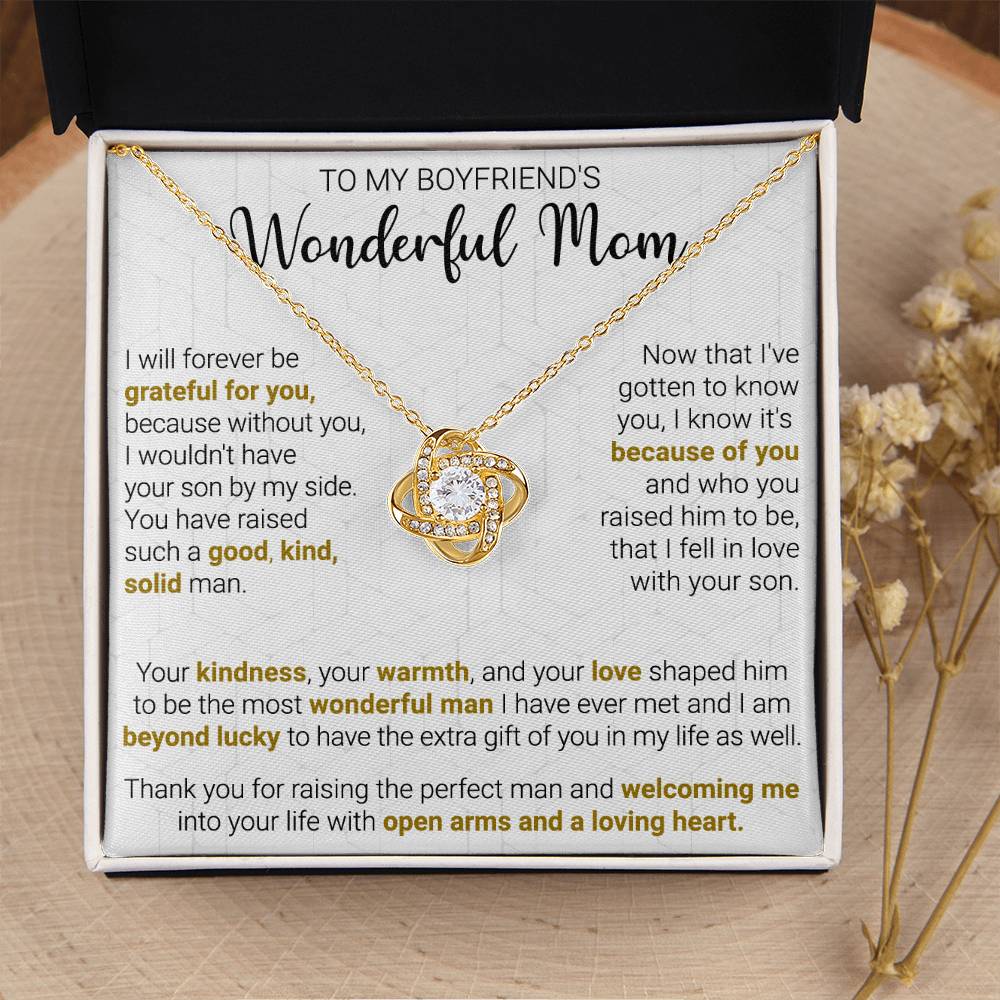 Gift For Boyfriend's Mom - Forever - Love Knot Love Knot Necklace