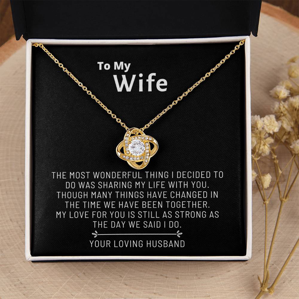 Almost Gone To My Wife From Husband Unique Romantic Gifts For Wife Birthday Anniversary Christmas & Valentine Love Knot Necklace