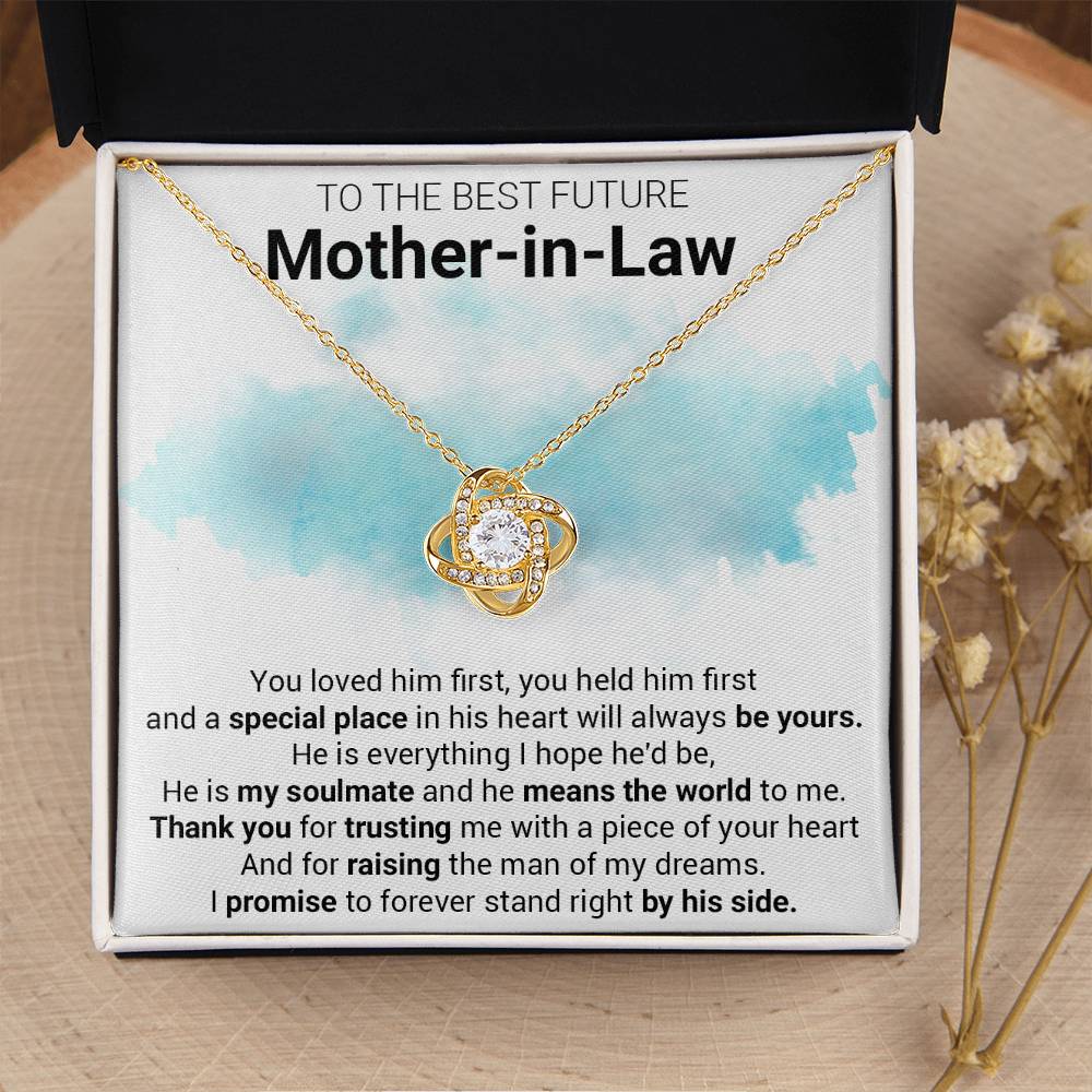 Gift For Future Mother-In-Law Loved First Love Knot Necklace Love Knot Necklace