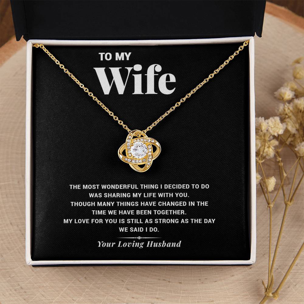 Sharing My Life Wi Love Knot Necklace
